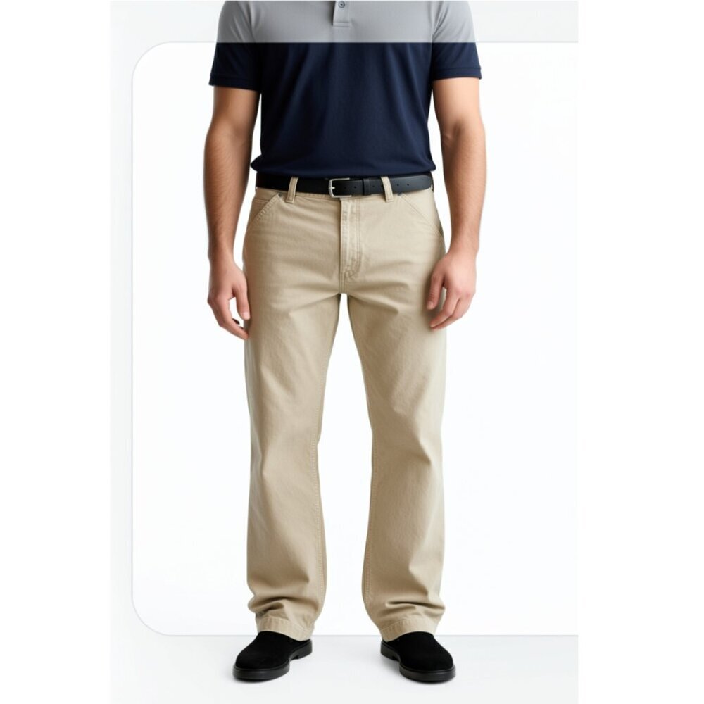 (O) Carhartt Men’s SZ 32x28 Tan Rugged Flex Work Pants Canvas 5-Pocket NWOT